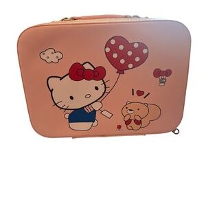 Hello Kitty Hard Shell Cosmetic/Travel Case Pink Sanrio